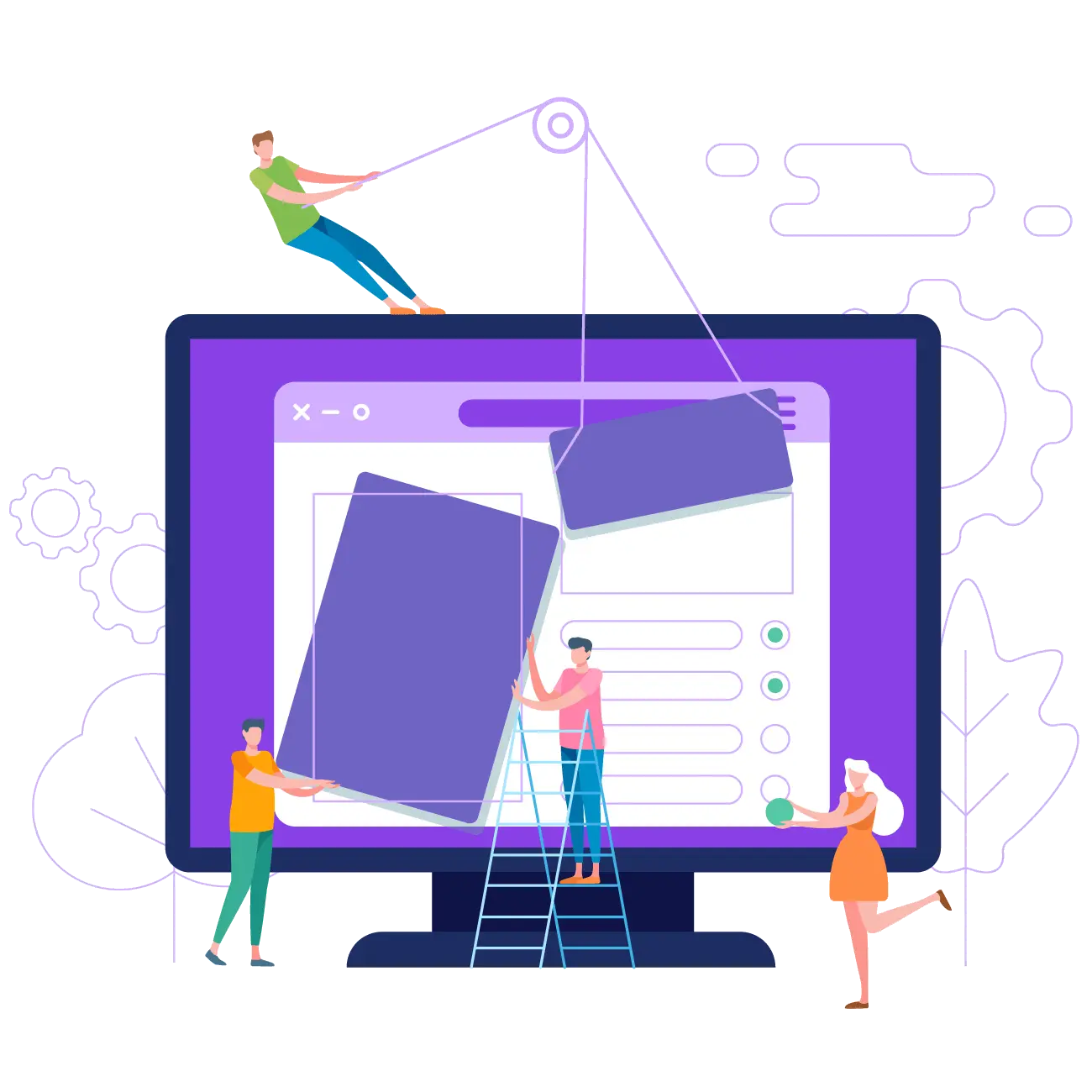 Drag and drop website builder